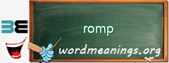 WordMeaning blackboard for romp